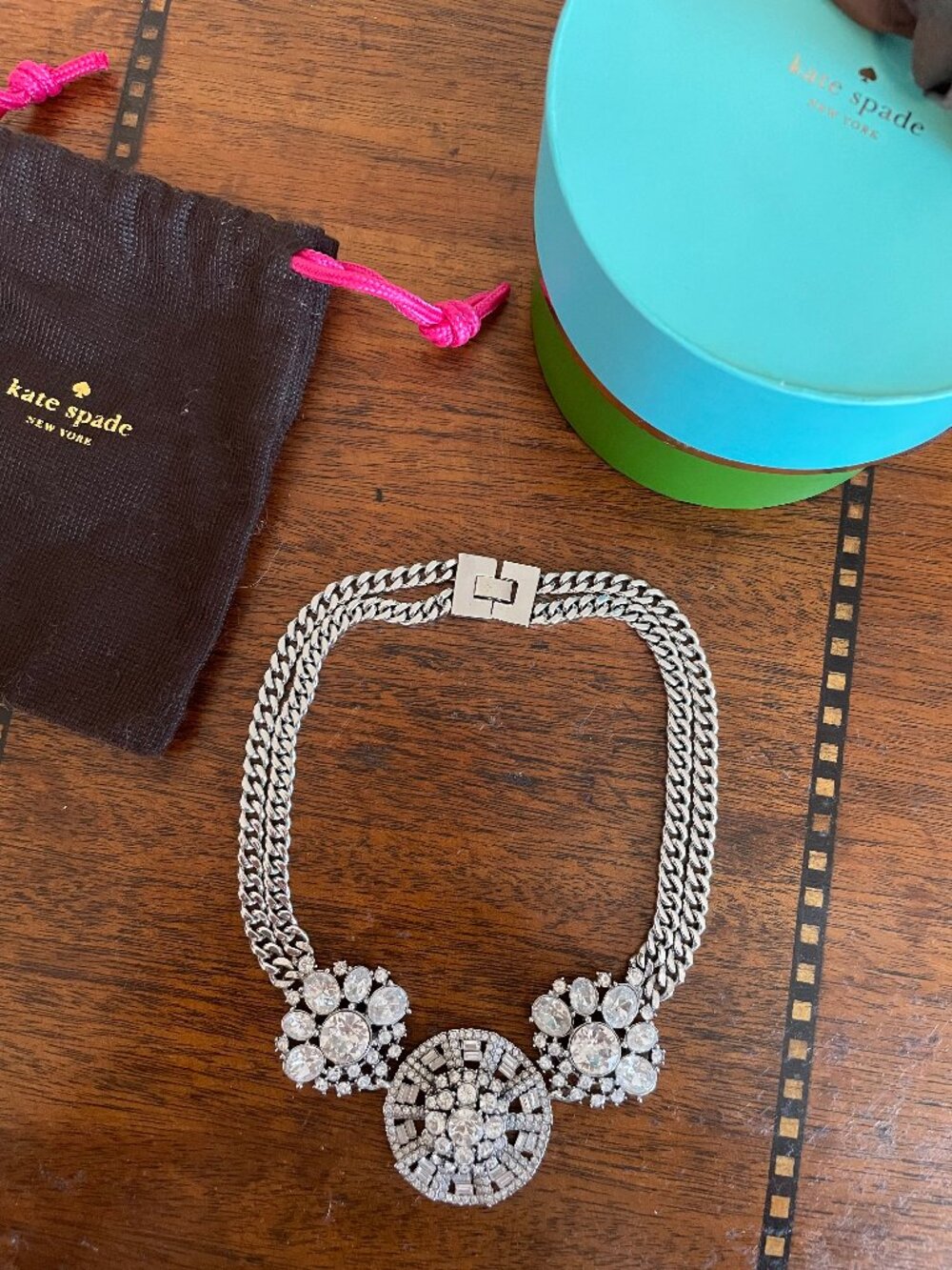 Kate Spade Faux Silver & Diamond Necklace – Sparkling Choker